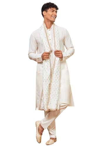 Kurta ensemble pantalon homme crème en rayon pour un style chic sans effort