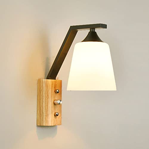 Apliques de pared de vidrio blanco leche modernos para iluminación de pasillos y dormitorios 2