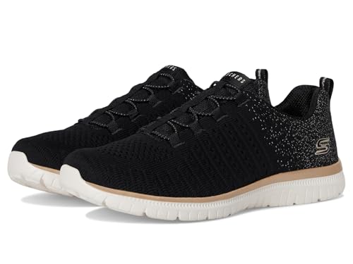 Skechers Women's Sport Active Virtue - Lucent, Black/Rose Gold=bkrg, 8