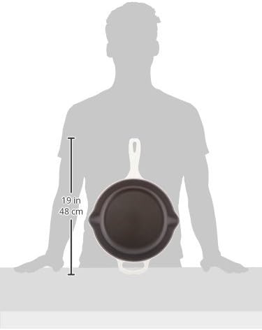 Miniatura 6 de Le Creuset Sartén de hierro fundido esmaltado con mango de hierro fundido, 10.25 pulgadas (1-34 qt.), Blanco