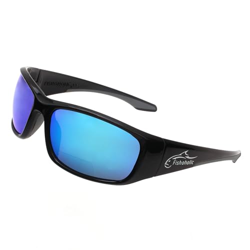Fishoholic Polarized Bi-Focal Fishing Sunglasses with...