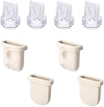 8pcs Pièces de rechange pour pompe à sein eufy, 4 Diaphragmes en silicone & 4 Duckbill Valves Accessoires Kit Compatible avec eufy S1 Pro, S1, E10, E20 Pompe mammaire à l'usure