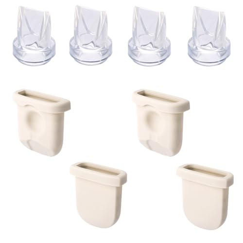 8pcs Replacement Parts for eufy Breast Pump, 4 Silicone Diaphragms & 4 Duckbill Valves Accessories Kit Compatible with eufy S1 Pro, S1, E10, E20 Wearable Breast Pump