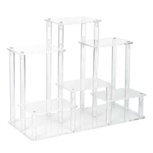 Reviews de Vitrinas favoritos de las personas. 44 Soporte Elevador de Exhibición Transparente de 4 Niveles, Organizador de Perfumes, Vitrina de Acrilico para Decoración y Organizador Juguetes, Pasteles, Dulces, Postres, Muñecas...