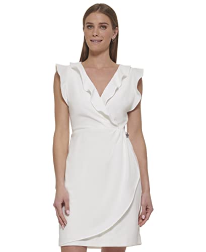Dkny Women's Flutter Sleeve With Hardware Dress, Ivy, 4 #TOP20