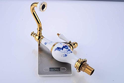 Robinet de navire doré pour vasque haute résolvant le manque d'espace - 2