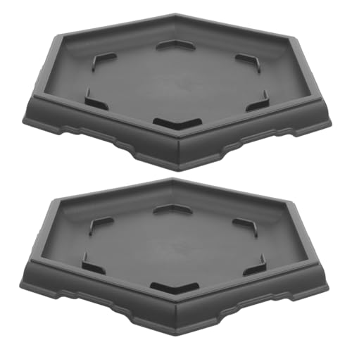 VICASKY 2Pcs Hexagonal Plant Saucer Tray Durable Water Trays for Use for Flower Pots Bonsai Collects Excess Drainage Convenient Gardening Accessory