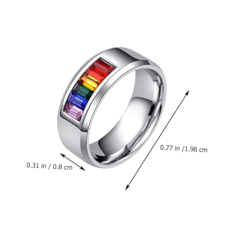 Bague arc-en-ciel émail et diamants colorés au design moderne - 6