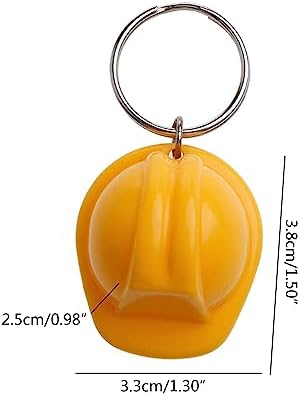 Plastic Safety Keychain for Key Ring 3D Hard Hat for Key Chain for Creative Bag Pendant Accessories Birthda image 4
