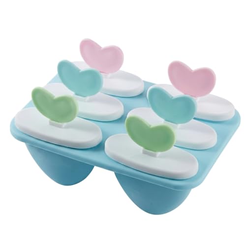Image of 6-Piece Ice Cream and Kulfi Maker Popsicle Moulds - Multi Color BPA Free Plastic Candy Maker - Drip Free Design for Frozen Yogurt and Juice Sticks - Dishwasher Safe DIY Ice Pop Molds Set