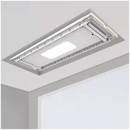 Invisible Electric Ceiling Clothes Dryer with Remote Control, Ultra-Thin Aluminium Alloy Lifting Rack, Space-Saving Design for Balcony, Laundry Room, 35kg Capacity