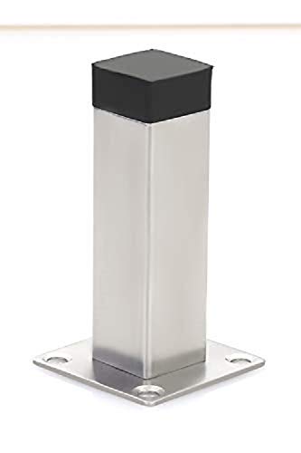 Nixnine Stainless Steel Door Stopper Back Door Silencer Stop & Door Stop Bumper with Rubber Pad) Pack of 5, (Square)