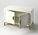 HomeRoots MDF, Cherry Veneer, Gold Finish Monika White & Gold Accent Chest