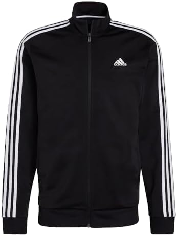 adidas Mens Essentials Warm-Up 3-Stripes Coats Jackets Outerwear - Blue