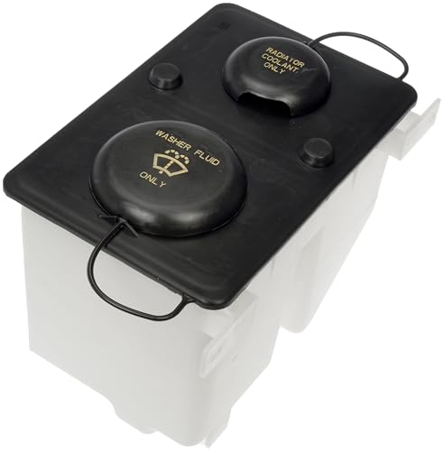Dorman 603-212 Front Coolant And Washer Fluid Reservoir with Cap Assembly Compatible with Select Ford Models