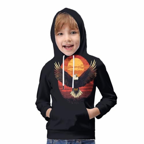 Sweat garçon sweat à capuche graphique pullover 3D pour enfants 6-15 ans - 5