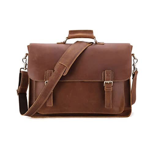 Crazy Horse Leather Large Tote Bag Men's Messenger Laptop Bag Men's Business Bag Travel Bag
