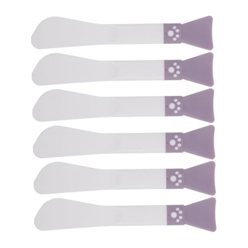 MOLUCKFU 6個 ブラシ 女性泥 シリコン アプリケーター ダブルエンドメイク フェイシャル アプリケーター プロの マッド アプリケーター プラスチック