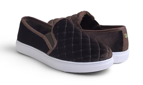 Image of FEVERSOLE Women's Casual Slip On Sneaker Comfort Quilted Loafer Flats