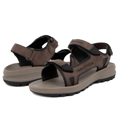 Image of Nautica Men's Athletic Sport Sandals - Adjustable Strap, Comfortable Open-Toe Hiking & Walking Sandals with Cushioned Sole
