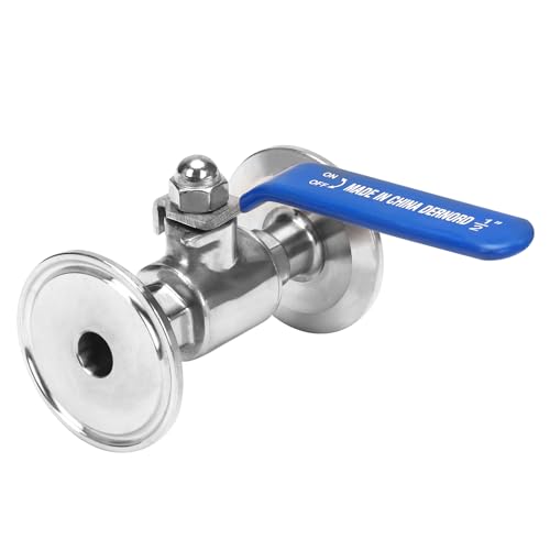 Válvula de bola de acero inoxidable con revestimiento de PTFE y conexión Tri-Clamp de 1.5 pulgadas 5