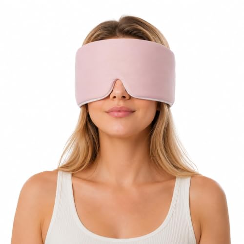 Silkcielo Sleep Mask for Women Mens Travel Black Out Eye Mask for Sleeping