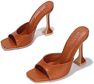Cape Robbin Lithe Sexy High Heels for Women, Square Open Toe Shoes Heels
