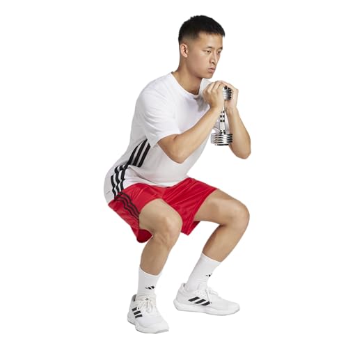 Image of adidas Tr-ES PIQ 3Sho Men Blue Training Shorts Size -