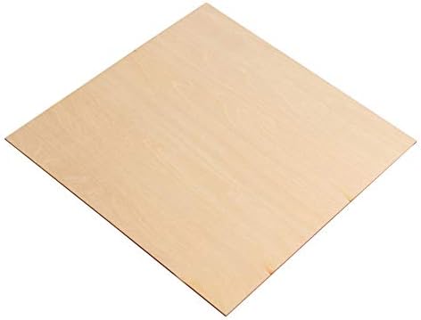 Homeswitch Rectangle Unfinished Craft DIY Basswood Wooden Sheets for DIY Building Model Parts Pack of 5 (200x200x1.5mm)