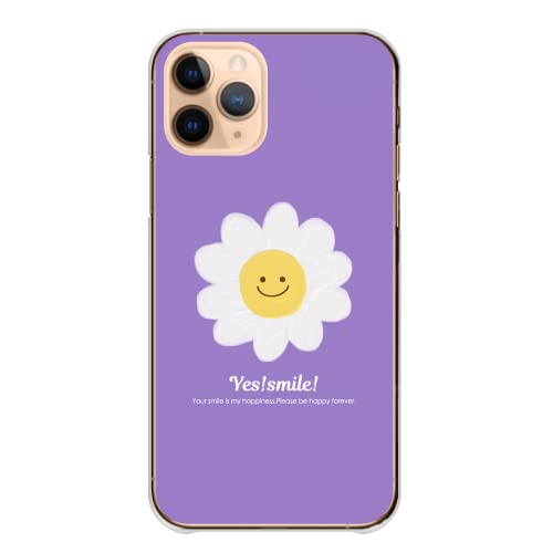 AQUOS sense6 SHG07 SH-54B SHG05 SH-M19 用 ケース アクオスセンス6 カバー スマホケース 全機種対応 ハード 韓国 ニコちゃんマーク にこちゃん スマイリーフェイス 花 おはな 紫
