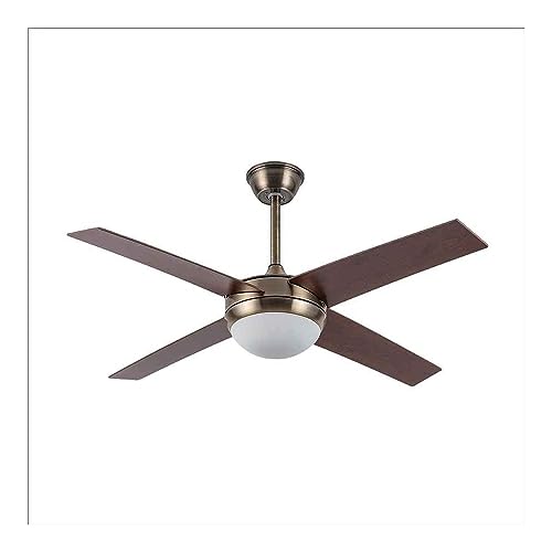 Ventilador cuero satinado CIRO motor DC y luz FABRILAMP