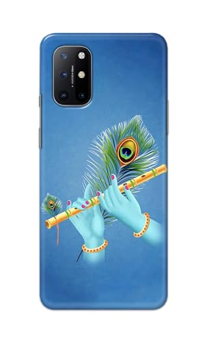 Image of PRINTFIDAA Printed Hard Back Cover Case for OnePlus 8T | OnePlus 8T+ 5G Back Cover (Flute in Krishna Hands) -112