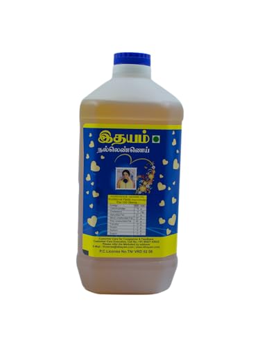 Idhayam Sesame Oil, 100% Pure and Fresh, Sesame Oil With a Good Source of Natural Nutrients, Traditional Gingelly Oil (2 Litre)