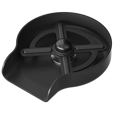 Glass Rinser 304 Stainless Steel Kitchen Sink, Cup Rinser for Kitchen Sinks,Bottle Washer,Kitchen Sink Accessories,Matt Black Cover