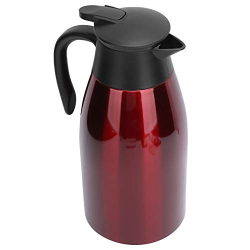 Clasken Isosteel Vakuum-Isolierkrug, Isosteel Vakuum-Krug, auslaufsicher, versiegelt, aus Edelstahl, für Reisen im Büro, Kaffee, Milch, Tee, Getränke (rot)