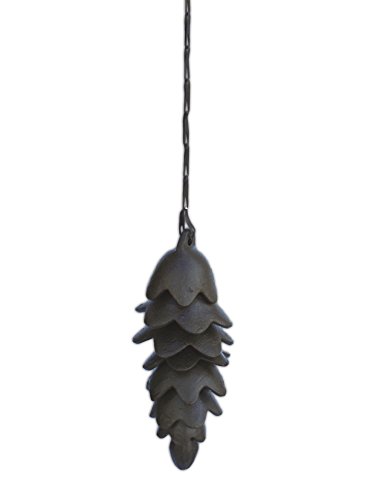 MayRich 18" Long Cast Iron Single Pinecone Wind Chime