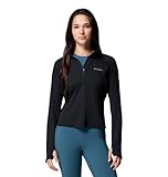 Columbia Stealth Spring Damen-Langarmshirt mit halbem Reißverschluss, Schwarz, Größe L