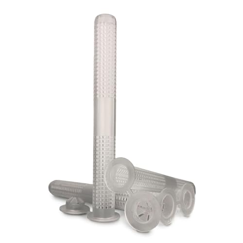 VOOXA Optimal - Fundas de malla para mortero compuesto, 16 x 130 mm, 10 unidades, para rosca M8-M10, manguito de anclaje de plástico para rellenar con mortero de inyección, duradero y firme