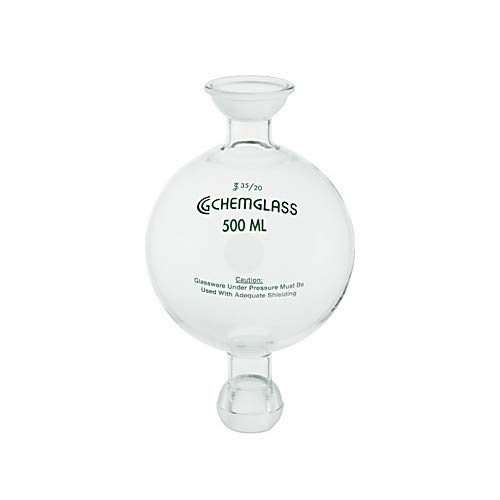 Chemglass CG-1200-32 Series CG-1200 Chromatography Reservoir with 35/20 Lower Ball Spherical Joints, 500 mL Capacity