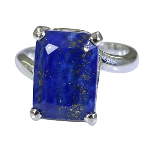 Bague en argent 925 rectangulaire pour femme de style minimaliste
