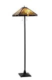Chloe Lighting CH33359MR18-FL2 Innes Tiffany-Style Mission 2-Light Floor Lamp with 18-Inch Shade