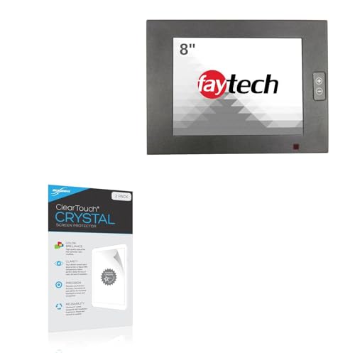 BoxWave Screen Protector Compatible with FayTech FT08TMIP65HDMI (8 in) - ClearTouch Crystal (2-Pack), HD Film Skin - Shields from Scratches