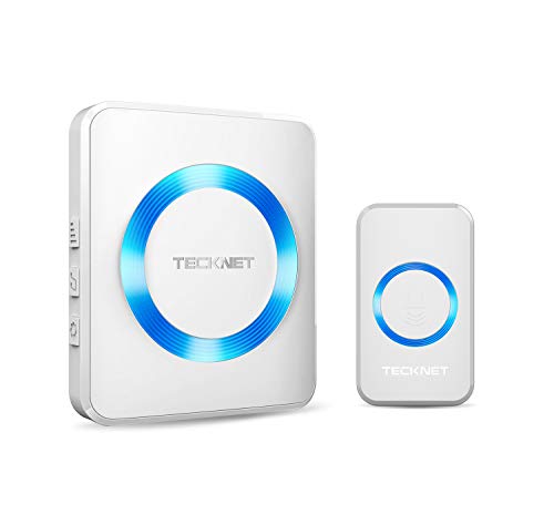 Wireless Doorbell, TeckNet Plug-in Cordless Door Chime Kit With 1000ft Range,33 Chimes, 4