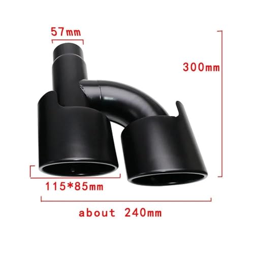 Tubos de escape de 57mm en acero inoxidable que eliminan el óxido visible en Clase C y C250 6