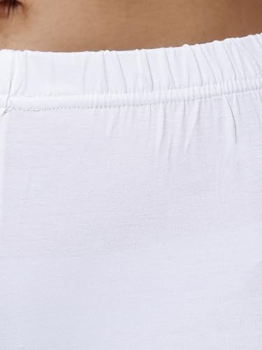 Image of LEADING LADY Women's Solid Cotton Mid Rise Shorts | Skinny fit Short for Workout, Yoga, Gym & Running Shorties (Pack of 3)