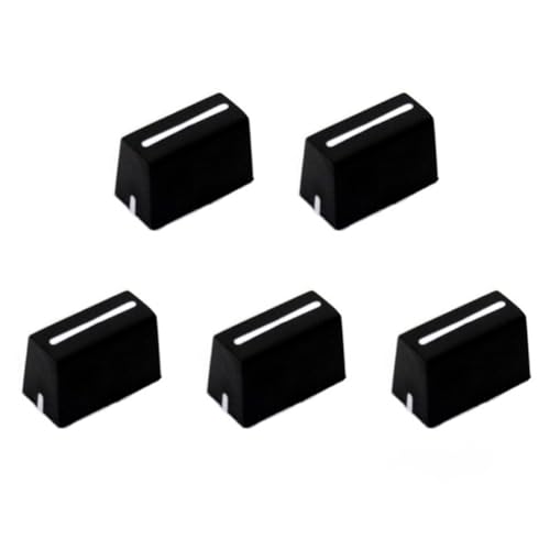 Cpolebev 5 Uds. Perillas de Atenuador Universales, Tapa de Atenuador, Tapa de Potenciómetro Deslizante Recto para Controlador de DJ, Consola Mezcladora,XDJ