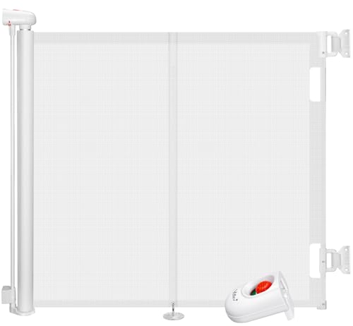 Ycozy Cancelletto per Bambini Scale 0-150 cm Cancelletto per Cani con Barra di Supporto, Retrattile Cancello Bambini Adatto per Scale Interni Esterni Corrido