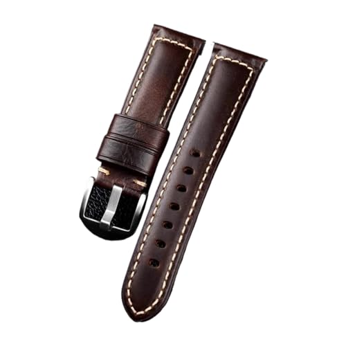 [] YingYou NCbN[XU[EHb`oh 20mm 22mm 24mm JWAxg X}[gEHb`Xgbv \tguXbg Xgoh(Dark Brown-silver,24mm)