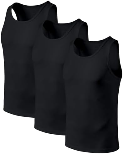 FALARY Bambus Unterhemd Herren 3er-Pack, Atmungsaktive weiche Tank Tops | Kühlende, feuchtigkeitsableitende Achselhemden für Alltag & Sport, Ohne Etikett, Extra Lang, Geruchshemmen