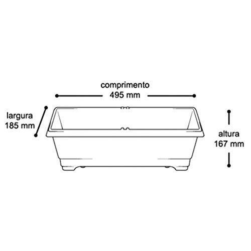 VASO JARDINEIRA FLOREIRA ARQPLAST TERRA COTA GRANDE 50CM